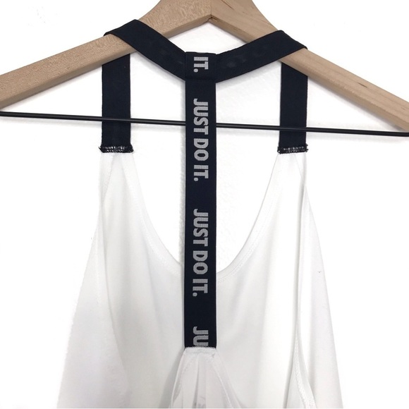 NIKE Elastika Dri Fit Solid White Training Tank Top XS - Picture 5 of 10